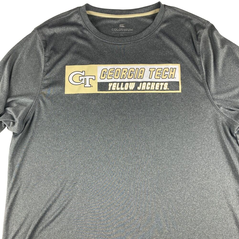 Georgia Tech Yellow Jackets Colosseum Mens XL Gray Performance T Shirt GT